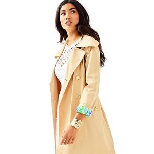 NWT Lily Pulitzer Quin Swing Trench coat small.
